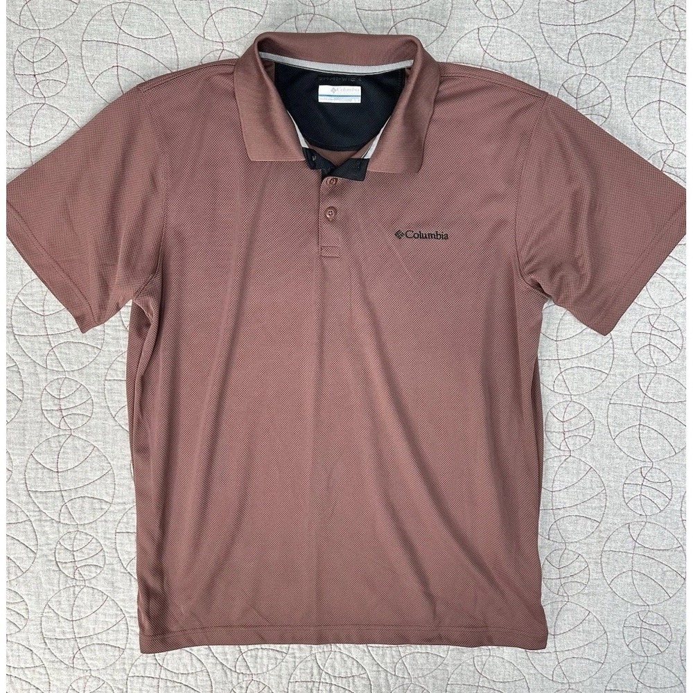 Columbia Utilizer Performance Polo Fig Purple Omni-Wick / Men's Medium
